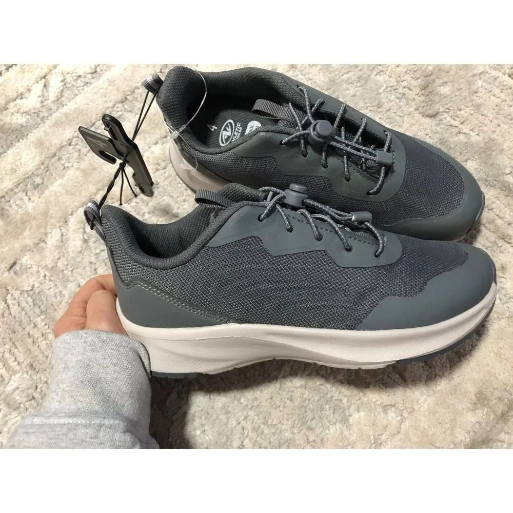 Youth Size 4 Grey Slip On Tennis Shoes